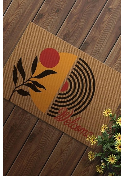Decovetro Kapı Önü Halı Paspas Welcome Sarı Desenli 40 X 60 Cm Genel