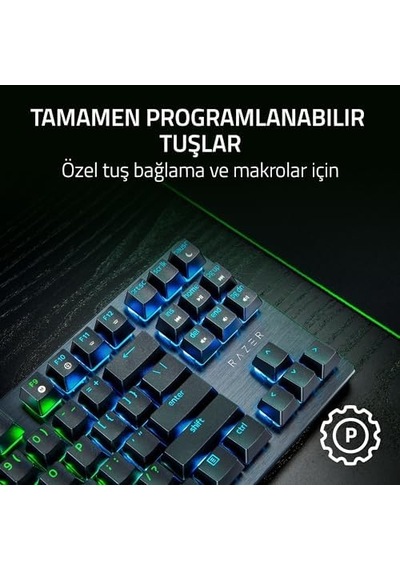 Huntsman V3 X Tenkeyless Mor Anahtar - Espor İçin Optik Klavye - Sayısal Tuş Takımı Tasarımı Yok - Programlanabilir Tuşlar - Rgb Teknolojili - Qwerty Tr-düzen Siyah