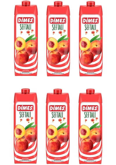 Dimes Şeftali Nektarı 1 Lt X 6 Adet