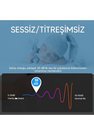 Modern Tasarımlı Hava Nemlendirici - Ferahlatıcı Nemlendirme Ve Aromaterapi Deneyimi - Gece Işığında Terapi Etki