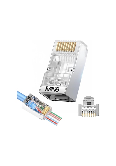 M117xf Cat6 Jack/90adet-metal Ez/yeni Nesil Rj45 Cat6-8p/8c Açık Uçlu/cat6 Konnektör Cat6 Meta Standart