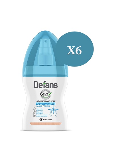 Defans Sinek Kovucu Vücut Losyonu 6 x 100 ML
