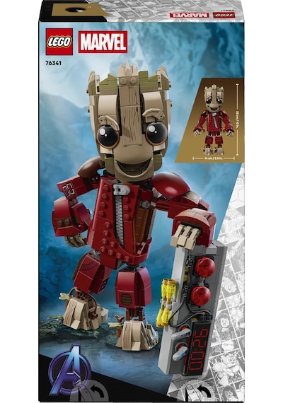 LEGO® ǀ  Marvel Yağmacı Tulumlu Groot 76341 - 10 Yaş ve Üzeri Çocuklar için Minfigür İçeren Yaratıcı Oyuncak Yapım Seti (604 Parça)