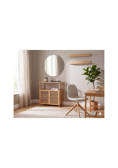 Yıldıray Metal Bambu 2 Kapaklı Raflı Düzenleyici Organizer Bej