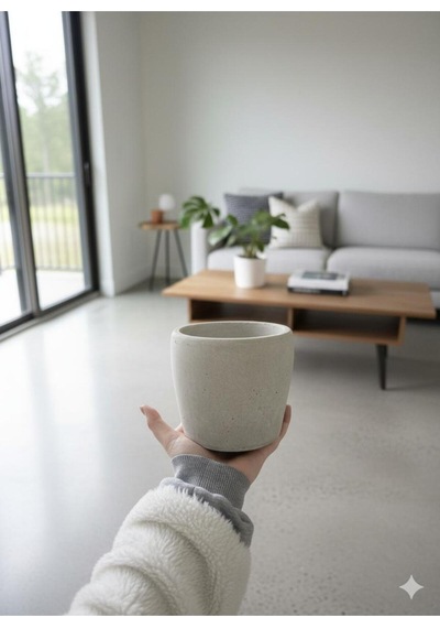 Masaüstü Dekoratif Beton Saksı