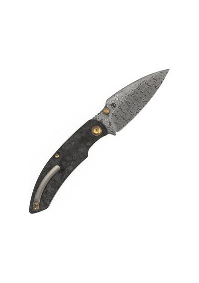 Kansept Falk Karbon Fiber Sap Damascus Çelik Çakı K1142a1 Kum
