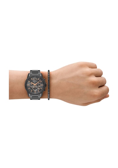 Armani Exchange Ax7170set Erkek Kol Saati Ve Bileklik Seti Siyah