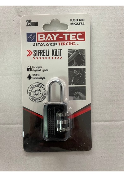 Baytec Şifreli Asma Kilit 25mm