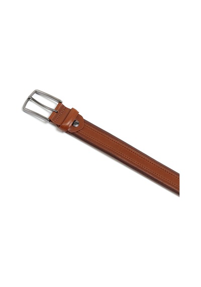 Fındık Erkek F-734-42 Grande Arsel Deri Klasik Kemer Genişlik 3.5 Cm Bej