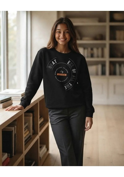 Cmk Erkek Çocuk Siyah Baskılı Sweatshirt Modeli