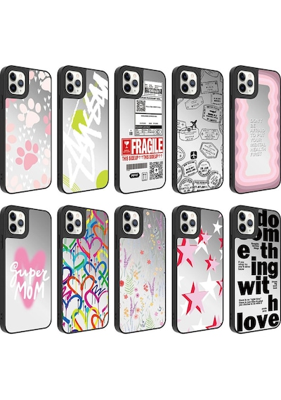 Apple Uyumlu iPhone 11 Pro Max Aynalı Desenli Kamera Korumalı Parlak Csk Zore Mirror Kılıf-fragile