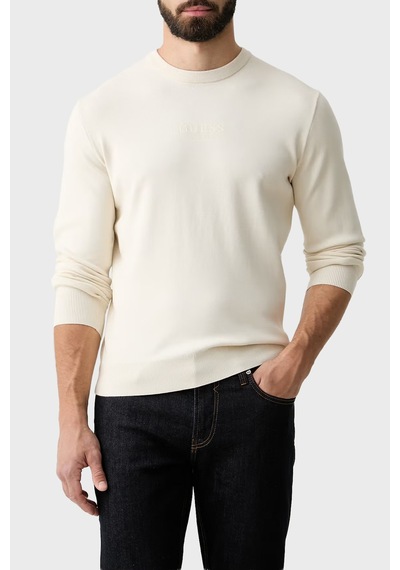 Guess Mason Regular Fit Bisiklet Yaka Logolu Erkek Kazak M6yr12z0917 Kazak M6yr12 Z0917 G9h9 Ekru