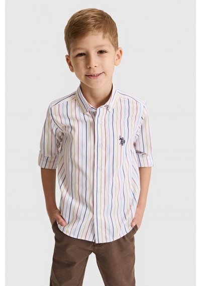 U.S. Polo Assn. Erkek Çocuk Sarı Gömlek Desenli 50324642-vr044