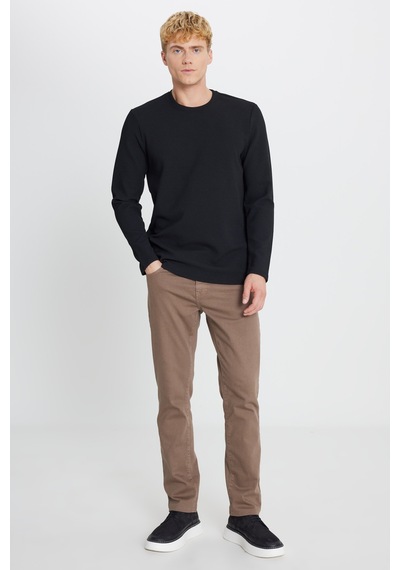 AC&Co / Altınyıldız Classics Erkek Sıyah Slim Fit Dar Kesim Bisiklet Yaka Jakarlı Esnek Tişört SIYAH AC&Co / Altınyıldız Classics Erkek Sıyah Slim Fit Dar Kesim Bisiklet Yaka Jakarlı Esnek Tişört SIYAH