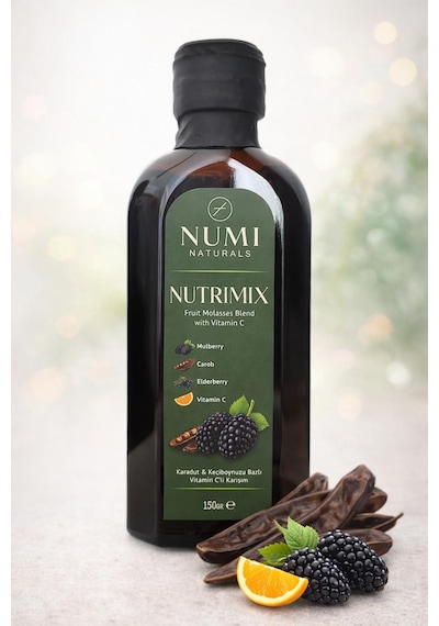 Nutrimix Karadut & Keçiboynuzu Pekmezli Bitkisel Karışım C Vitaminli Katkısız 150 Gr