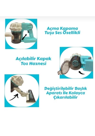 Pilli Sesli Model Çekme Özellikli Dikey Süpürge 75 Cm-vakumlu Sü