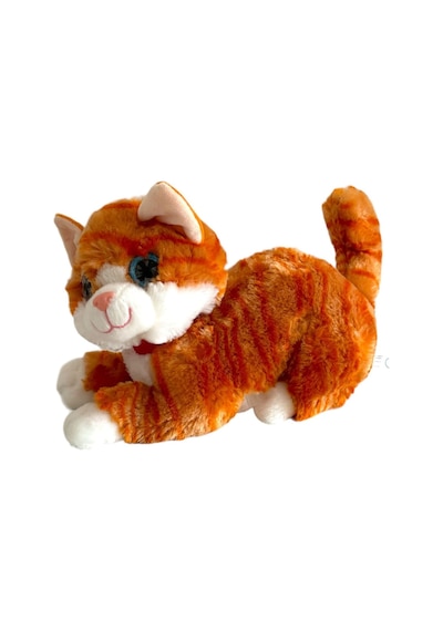 Sesli Miyavlayan Jumbo 30 Cm Peluş Kedi - Kahverengi Kahverengi