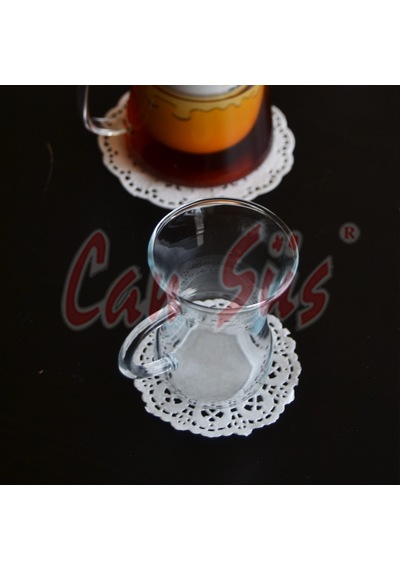 Dantelli Bardak Altlığı 500 Adet 9 - 12 CM 9 CM Beyaz