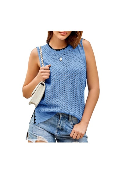 Youknitwear You Widney Bisiklet Yaka Triko T-shirt Mavi