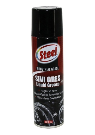 Steel St-1304 Sıvı Gres Sprey 200ml Yağlar - Korur - Isıya Dayanıklı 5324