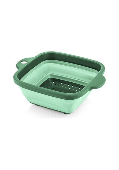 Qlux İdeas Katlanır Kare Süzgeç Ev Ofis Kamp Karavan L-00570 Yeşil Bpa Free Plastik Diğer