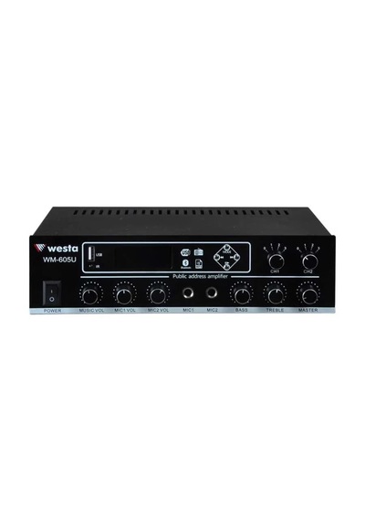 Wm-605u Westa 2 Bölgeli 100w/100v Mıxıng Amplıfer