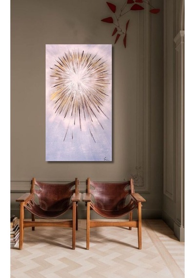 Dokulu Büyük Boy El Yapımı Yağlı Boya Tablo 75x120cm