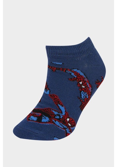 DeFacto Erkek Çocuk Marvel Spiderman 3'lü Pamuklu Patik Çorap F4614A8NSKR1