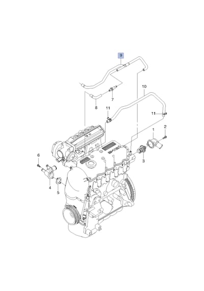 Chevrolet Kalos 1.2 8v Benzinli Motor Havalandırma Hortumu 96566252