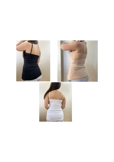 Pamuklu Likralı Askılı Body Atlet 3 Adet