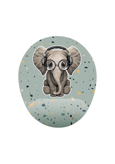Minik Sevimli Fil Bilek Destekli Mouse Pad
