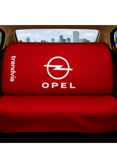 Opel Uyumlu Ön Arka Penye Oto Koltuk Kılıfı Takımı - Servis Tipi Koruyucu Kılıf Kırmızı