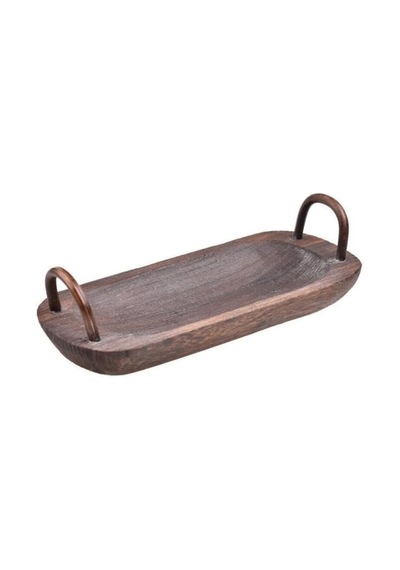Bavola - Kulplu Tepsi Oval Küçük