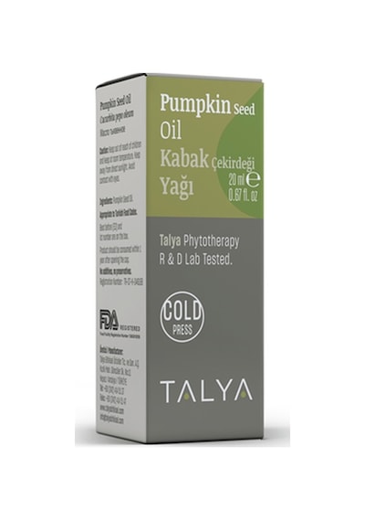 Talya Soğuk Sıkım %100 Saf ve Doğal Kabak Çekirdeği Yağı 20 ML