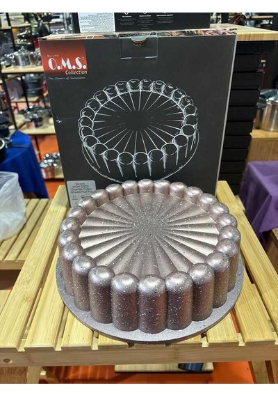 Oms Collection - Biogranit Döküm 26 Cm Chese Cake Tart Kek Kalıbı 3296 - Rose Pink Pembe - Altın