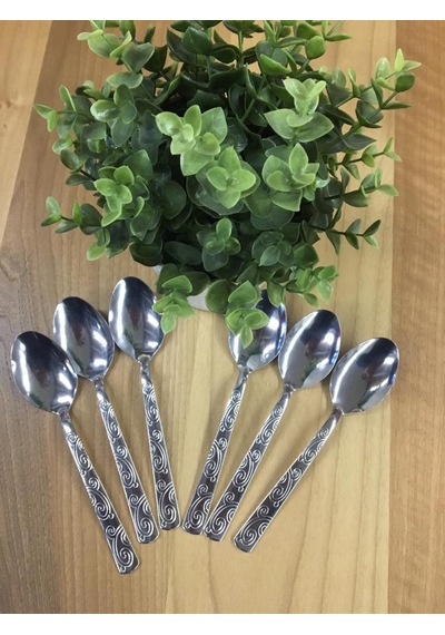Yemek Kaşık  6'lı 2 Ml Paslanmaz Çelik