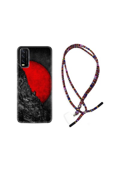 Vivo Y20S Kılıf Rasta Boyun Askılı Kırmızı Gezegen 1713