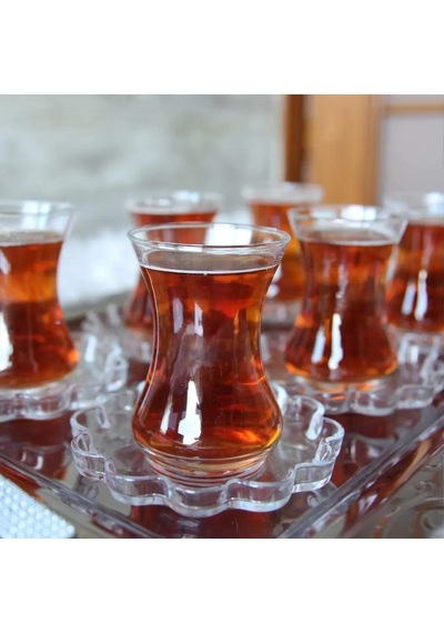 Paşabahçe Çay Seti - Çay Bardağı Takımı 12 Prç. İnce Belli Papatya Şeffaf