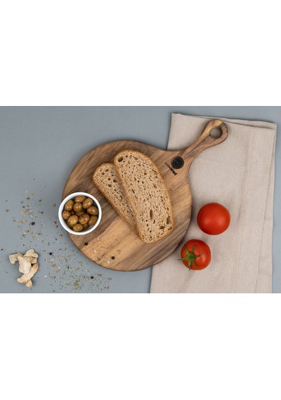 Ahşap Doğal Ceviz Kesme Ve Sunum Tahtası, Peynir Ve Pizza Tabağı, Kişiye Özel Farklı Desen 36x25 Cm Ahşap