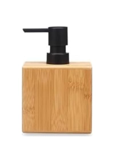 Premium Doğal Bambu Sıvı Sabunluk - Pompalı Ahşap Kare Sabun Dağıtıcı, Banyo Ve Mutfak Tezgâh Üstü Lüks Sıvı Sabun Şişesi 000 Açık Krem