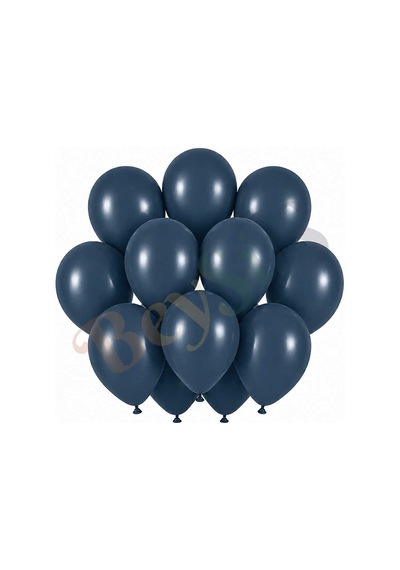 Fırtına Mavisi Renk Lateks Retro Balon 30 Cm - 12 Adet Lacivert