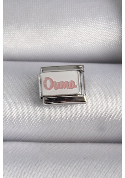316l Çelik Gümüş Renk Beyaz Pembe Ouma İşlemeli Nomination Charm Diğer