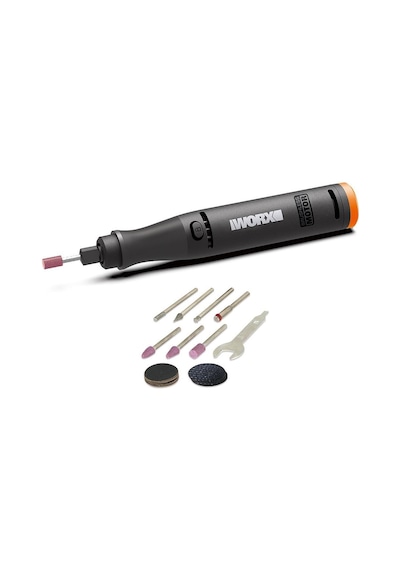 Worx WX739.9 Makerx 20V Kömürsüz Profesyonel Solo Gravür Makinesi + 19 Parça Aksesuar Seti