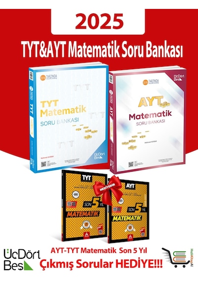 345-2025 Model Tyt - Ayt Matematik Soru Bankası Çıkmış Sorular Hediyeli