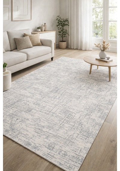 Modern Gri Soyut Desen Hav Yüksekliği 2200gr/m² 462.000 Sık Dokuma Pamuk Jüt Taban Salon Halısı