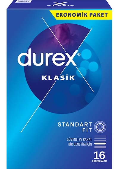 Durex Klasik Prezervatif 16'lı 4 Adet