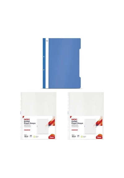 Noki Poşet Dosya Xl 100 Lü 4830xl 2 Adet + Noki Eco Telli Dosya M