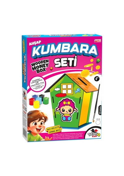 Ahşap Kumbara Boyama Seti