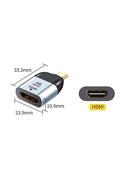 4892 Type-c To Hdmı 4k 60 Hz Mini Çevirici Dönüştürücü Adaptör