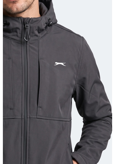 Slazenger Centra Erkek İçi Polarlı Rüzgar Ve Su Geçirmez Softshell Antrasit Mont & Kaban